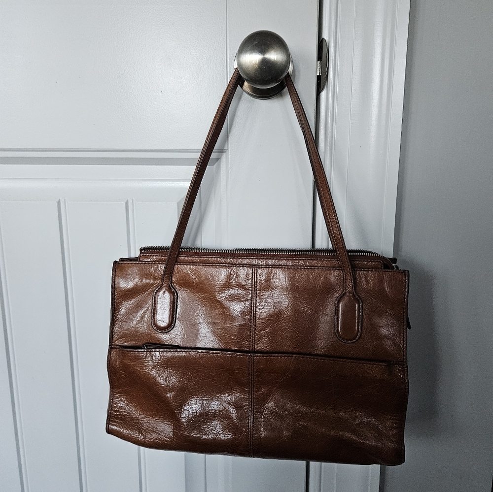 HOBO Rich Brown Leather Shoulder Bag